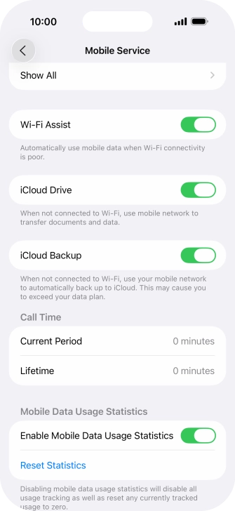 Press the indicator next to 