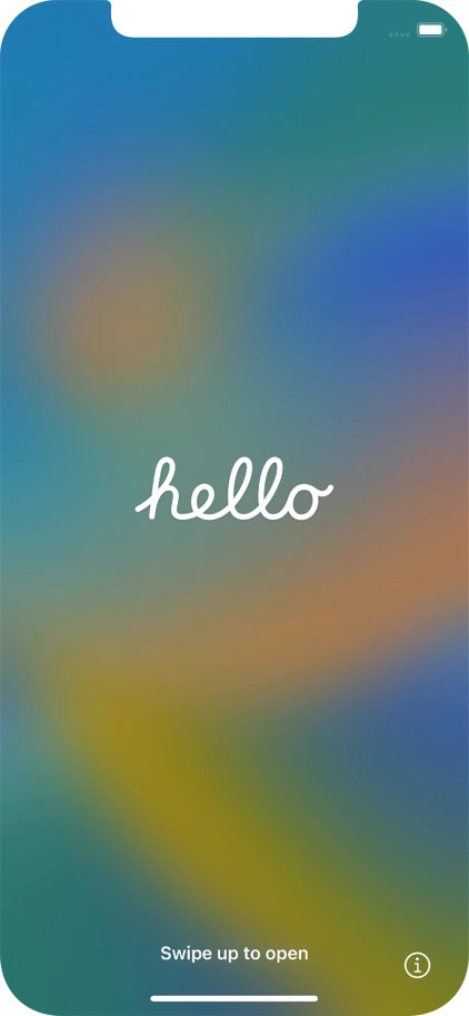 Slide your finger upwards starting from the bottom of the screen.