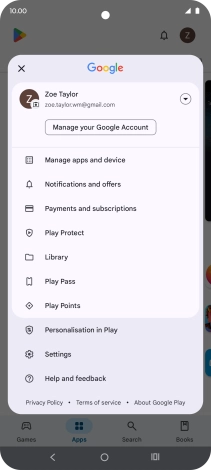 Press Manage apps and device.