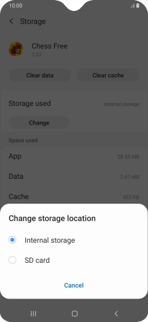 Press the name of the memory card.