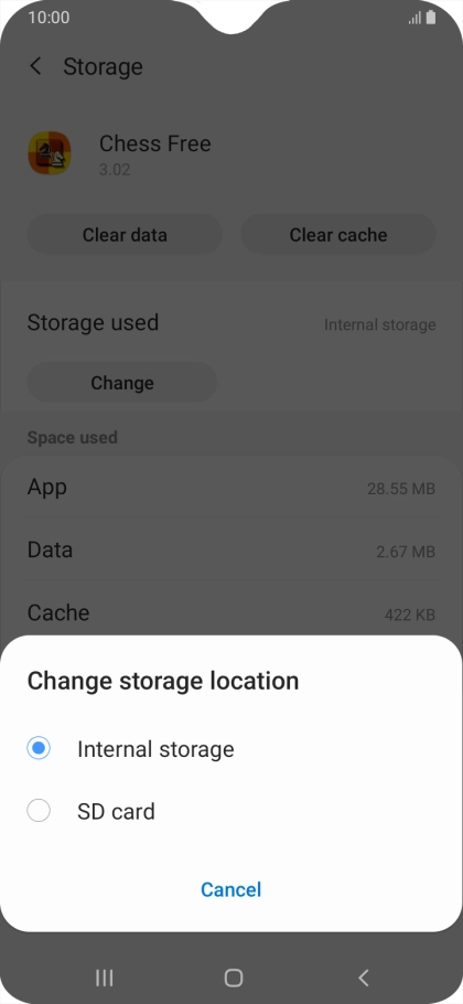 Press the name of the memory card.