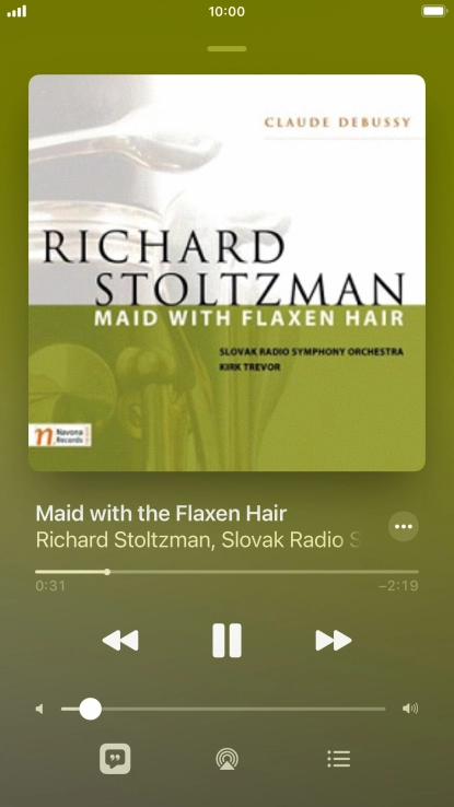 Press arrow right to go to the next audio file.