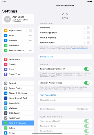 Press Set Up Face ID.