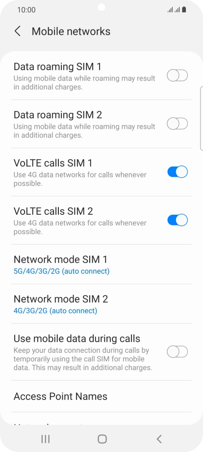 Press the indicator next to 