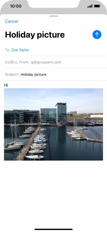 Press the send icon.