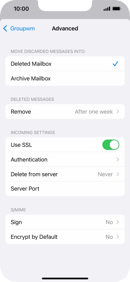 Press the indicator next to 
