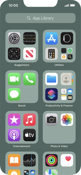 Press the required app.