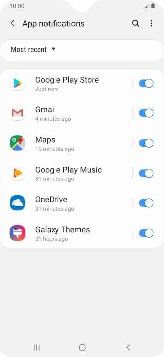 Press the drop down list.