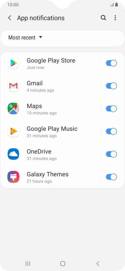 Press the drop down list.