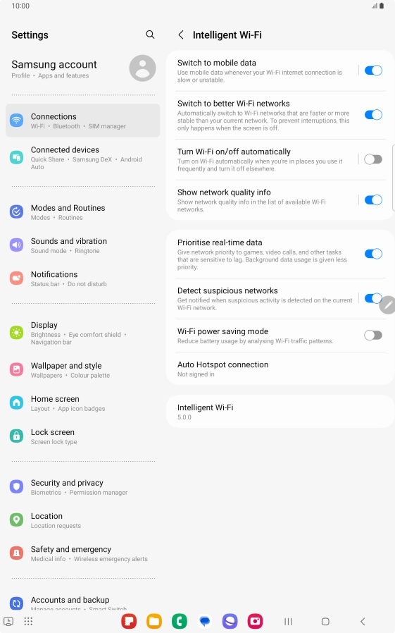 Press the indicator next to 