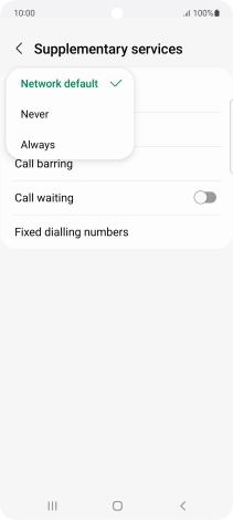 Press Always to turn on caller identification.