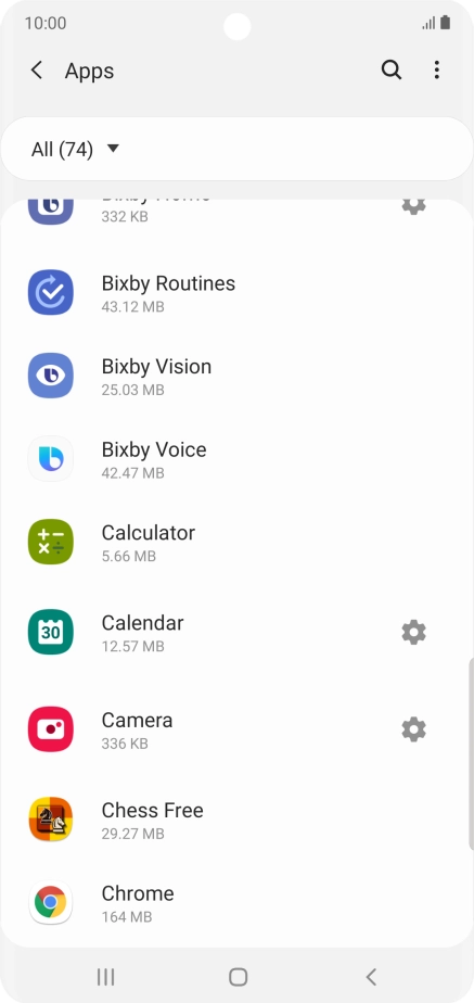 Press the required app.
