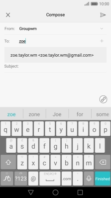 Press the required contact.