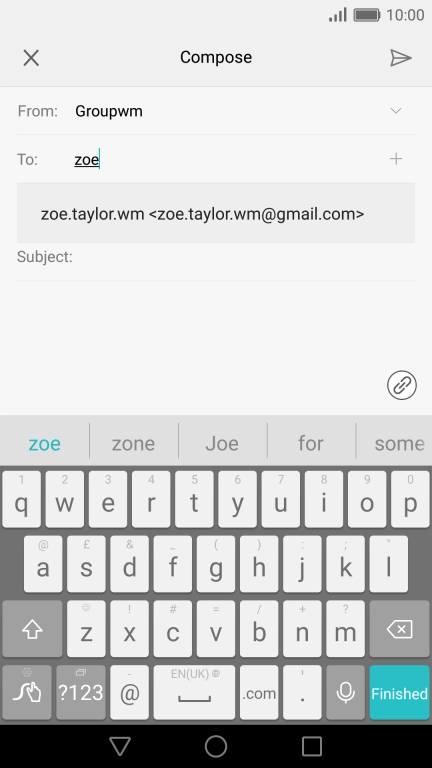 Press the required contact.