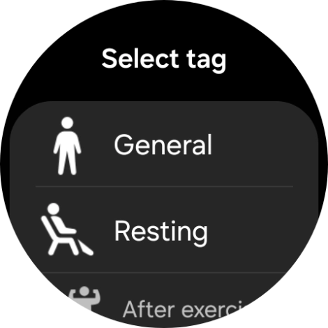 Press the required setting.