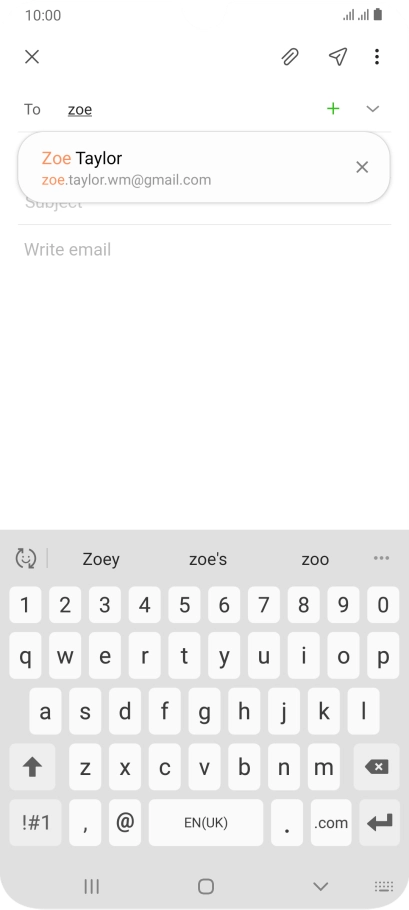 Press the required contact.
