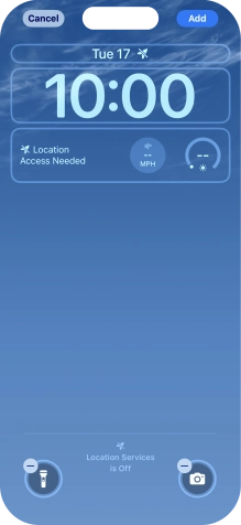 To customise the way the lock screen date is displayed, press the date widget and follow the instructions on the screen to select the required widget display mode.