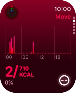 Keep sliding upwards to see the number of steps, distance and number of floors you've covered.