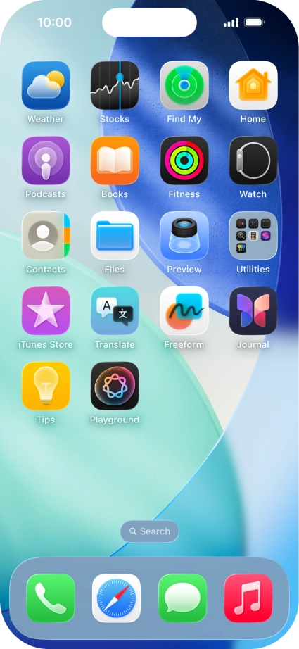 Press and hold anywhere on the home screen.