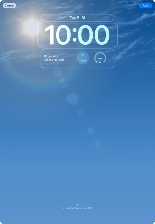 To customise the way the lock screen date is displayed, press the date widget and follow the instructions on the screen to select the required widget display mode.