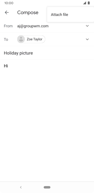 Press Attach file and go to the required folder.