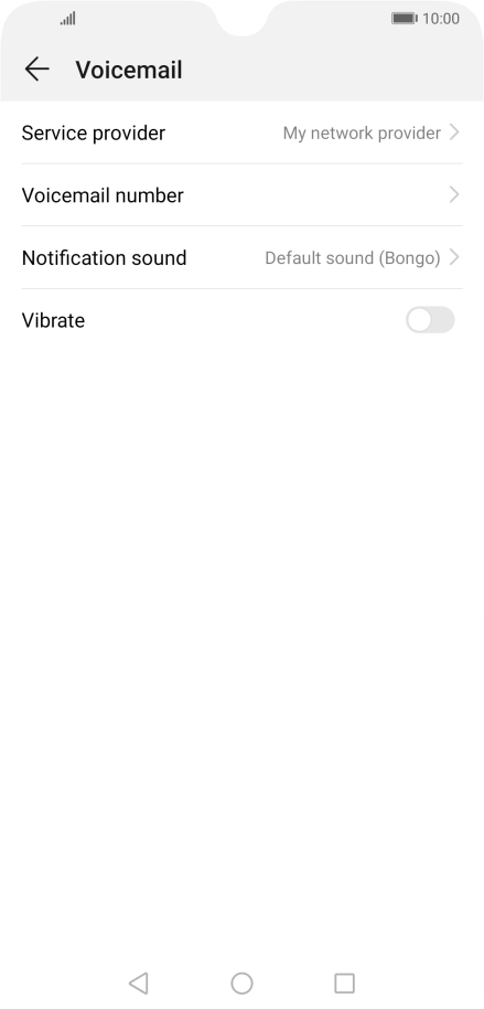 Press Voicemail number.