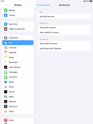 Press Add Mail Account.