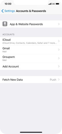Press the required account.