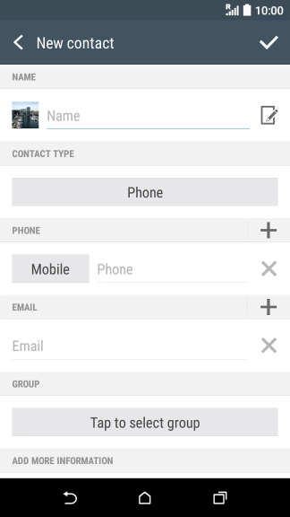 Press Name and key in the name.