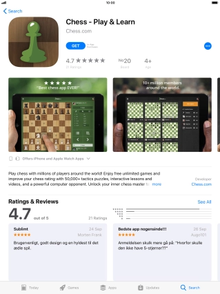 Press GET and follow the instructions on the screen to install the app.