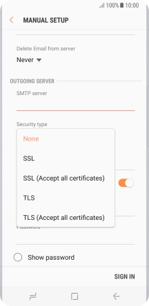 Press None to turn off the function.