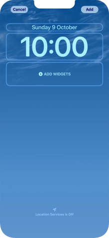 To customise the way the lock screen date is displayed, press the date widget and follow the instructions on the screen to select the required widget display mode.