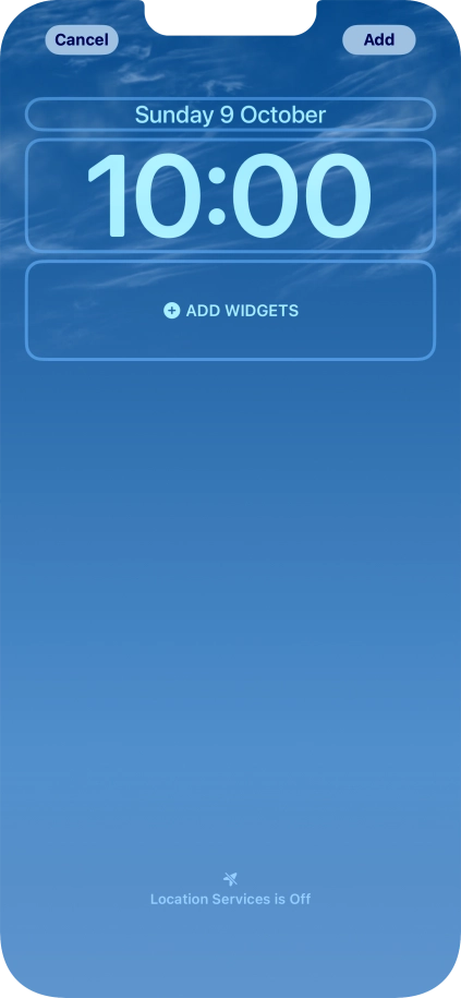 To customise the way the lock screen date is displayed, press the date widget and follow the instructions on the screen to select the required widget display mode.