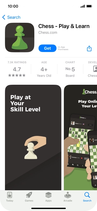 Press Get and follow the instructions on the screen to install the app.