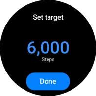 Slide your finger up or down on the screen to select the required goal.