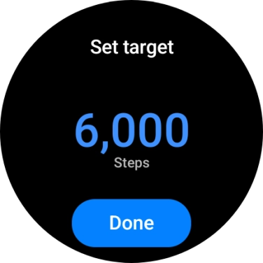 Slide your finger up or down on the screen to select the required goal.