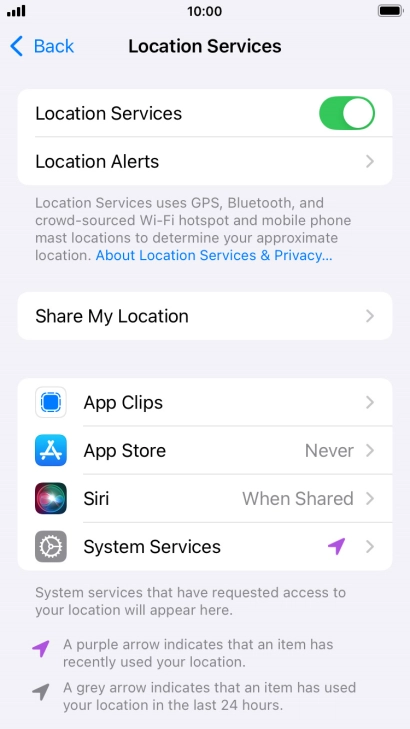 Press the required app.
