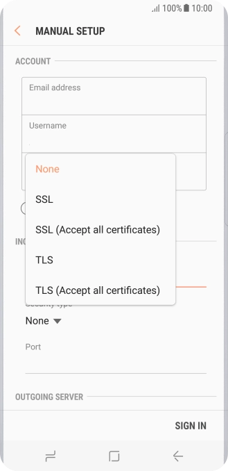 Press None to turn off the function.
