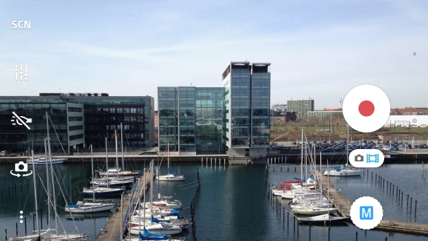 Press the video light icon.