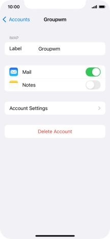 Press Account Settings.
