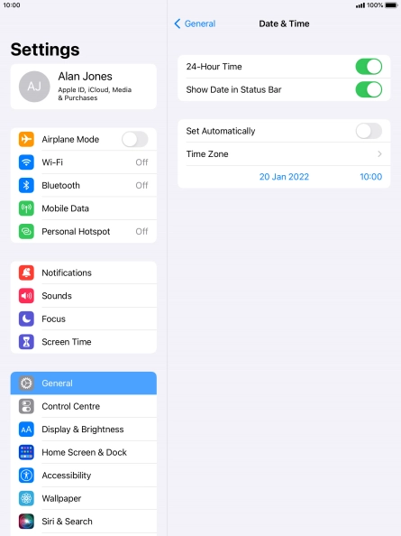 Press the indicator next to 