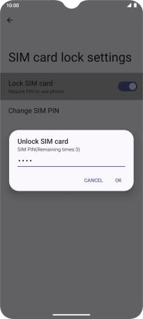 Key in your PIN and press OK.