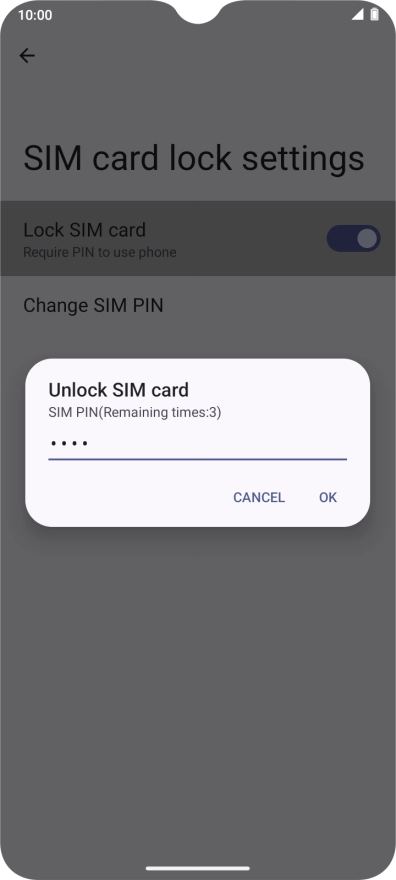 Key in your PIN and press OK.