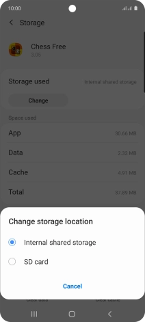 Press the name of the memory card.