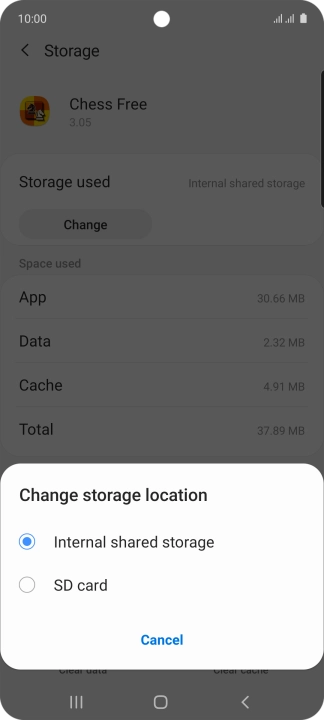 Press the name of the memory card.