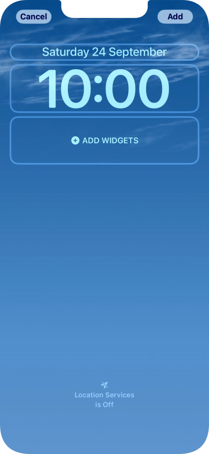To customise the way the lock screen date is displayed, press the date widget and follow the instructions on the screen to select the required widget display mode.