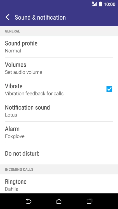 Press Sound profile.