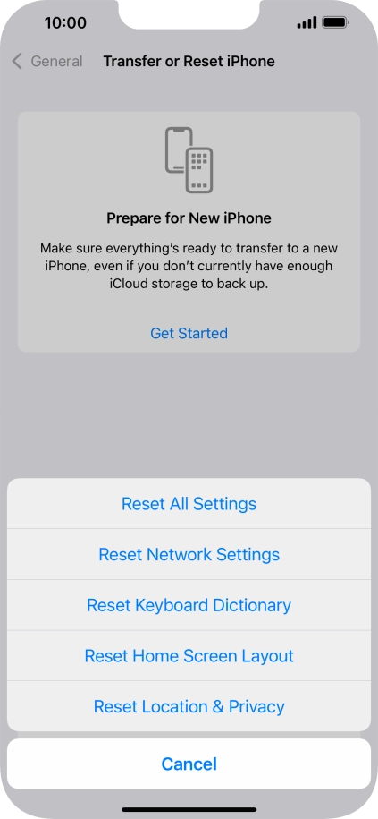 Press Reset All Settings.