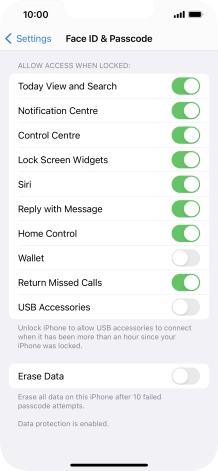 Press the indicator next to 