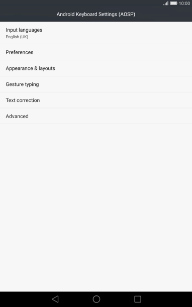Press Input languages.